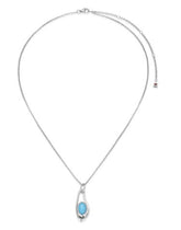 Sterling Silver Turquoise Necklace -22"